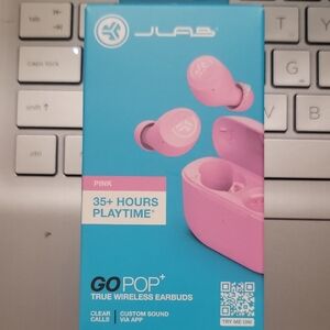 JLab Pink True Wireless Earbuds